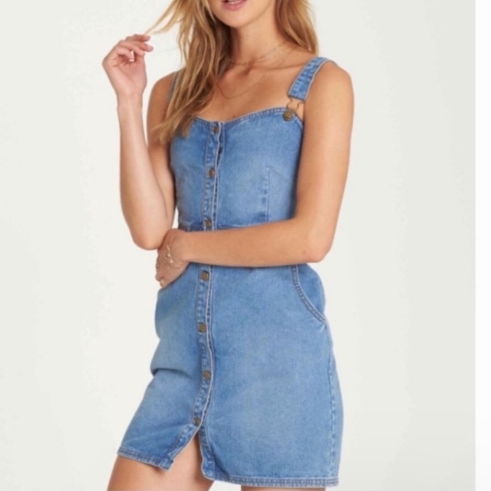 Billabong Coastline Denim Dress  - size Small